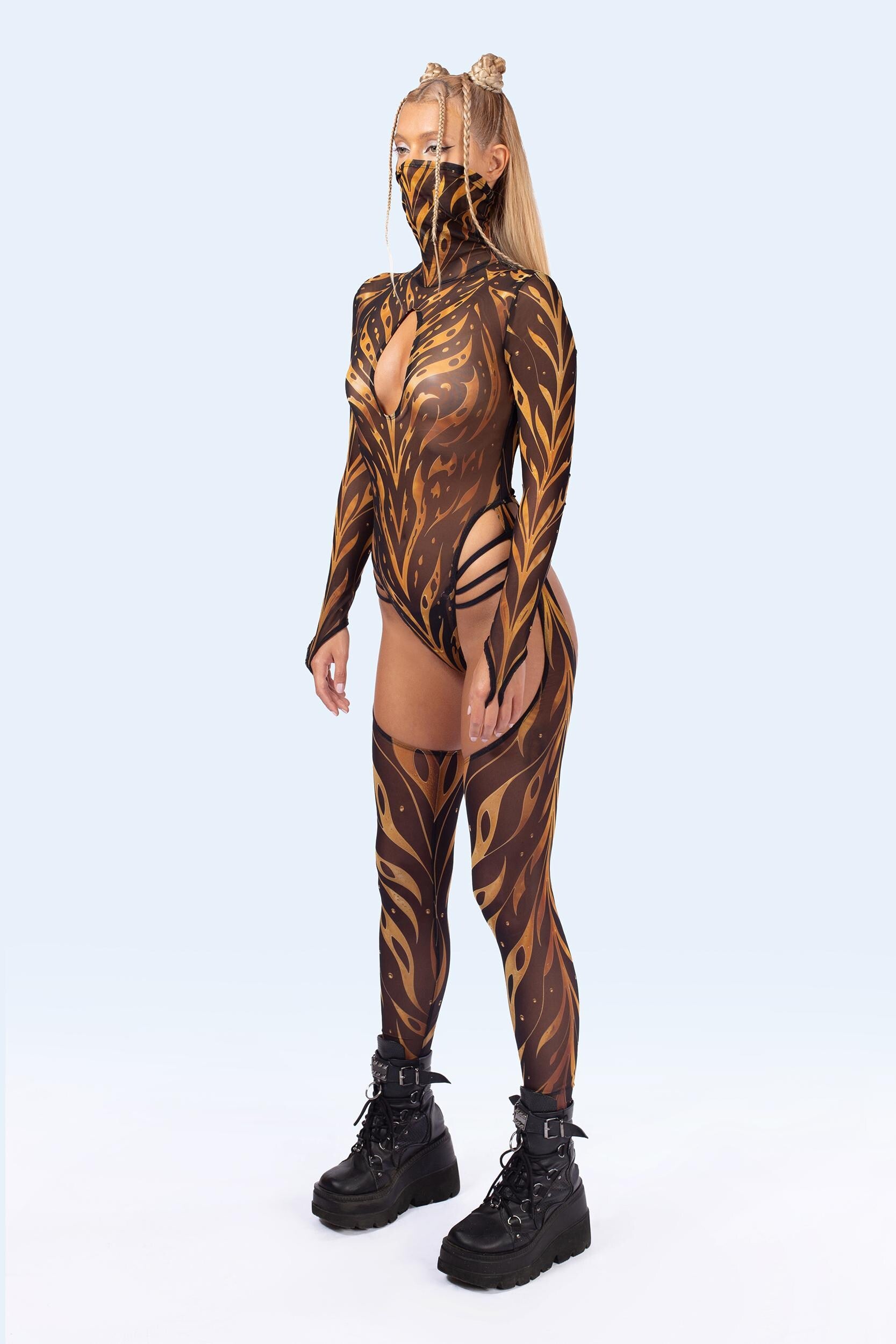 BADINKA C[Burning Man 2026] The Last Omen High Neck Cutout Catsuit Keyhole