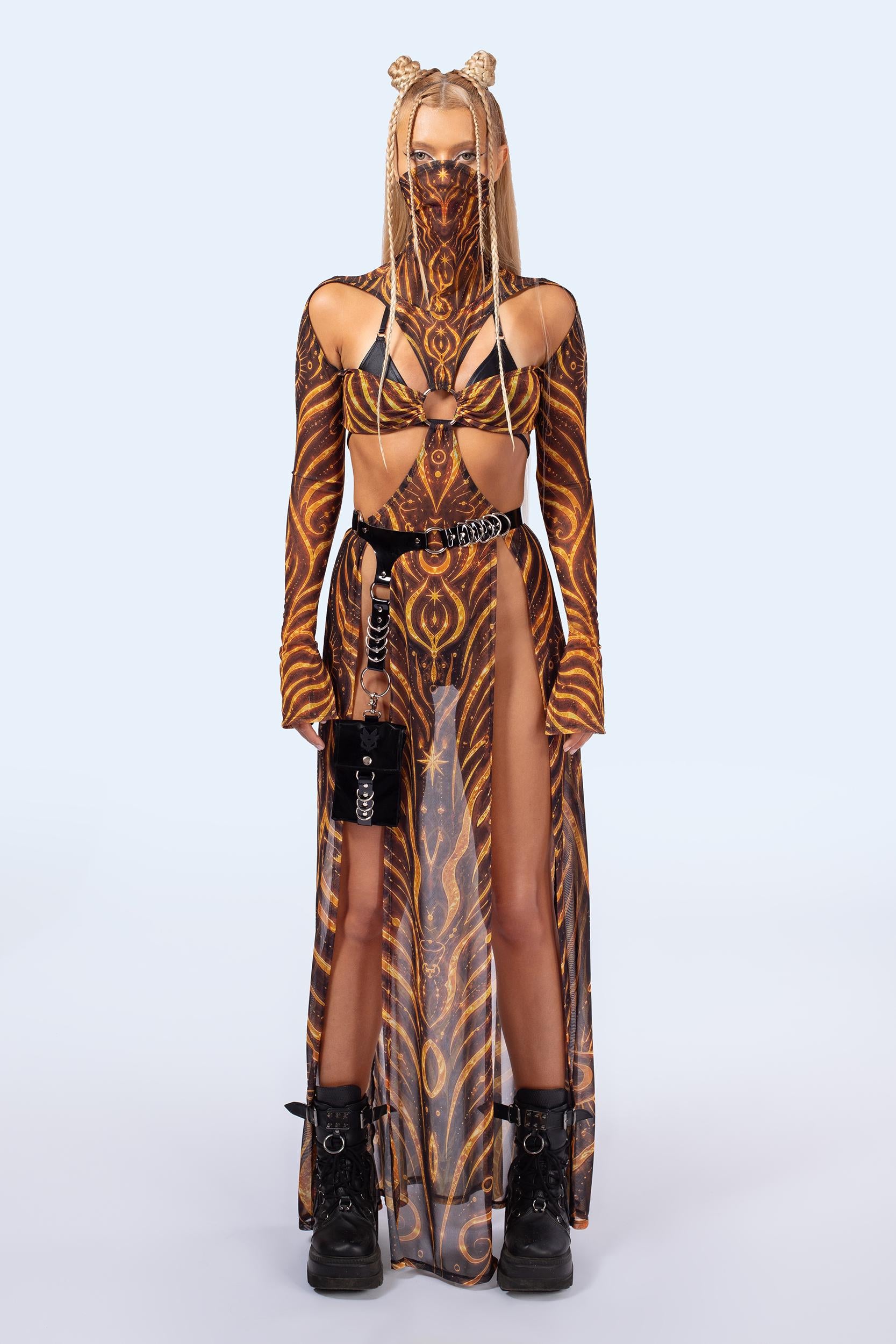 BADINKA Women C[Burning Man 2026] Ash Priestess Maxi Dress