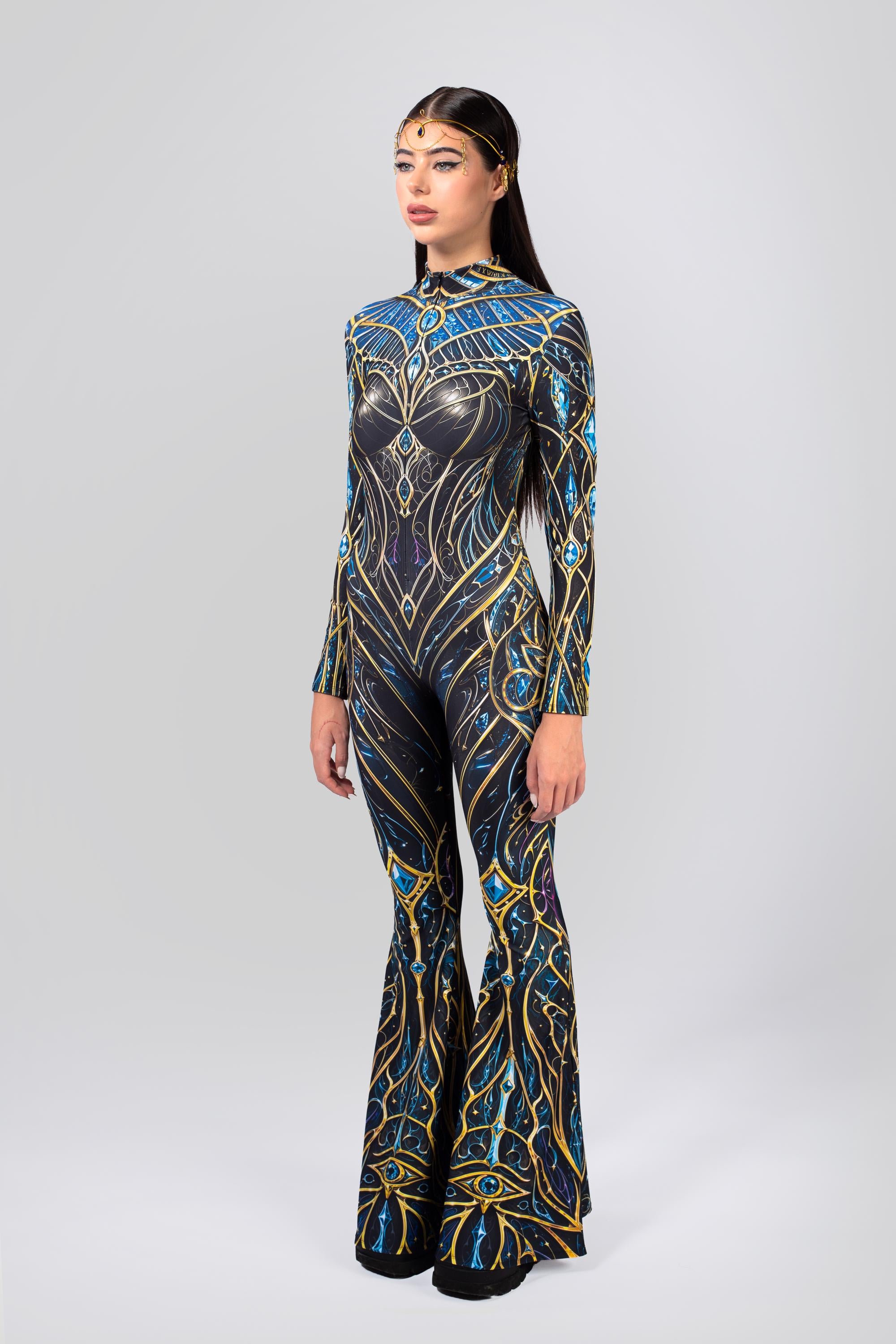BADINKA Cursed Royalty Bell Bottom Costume Spandex
