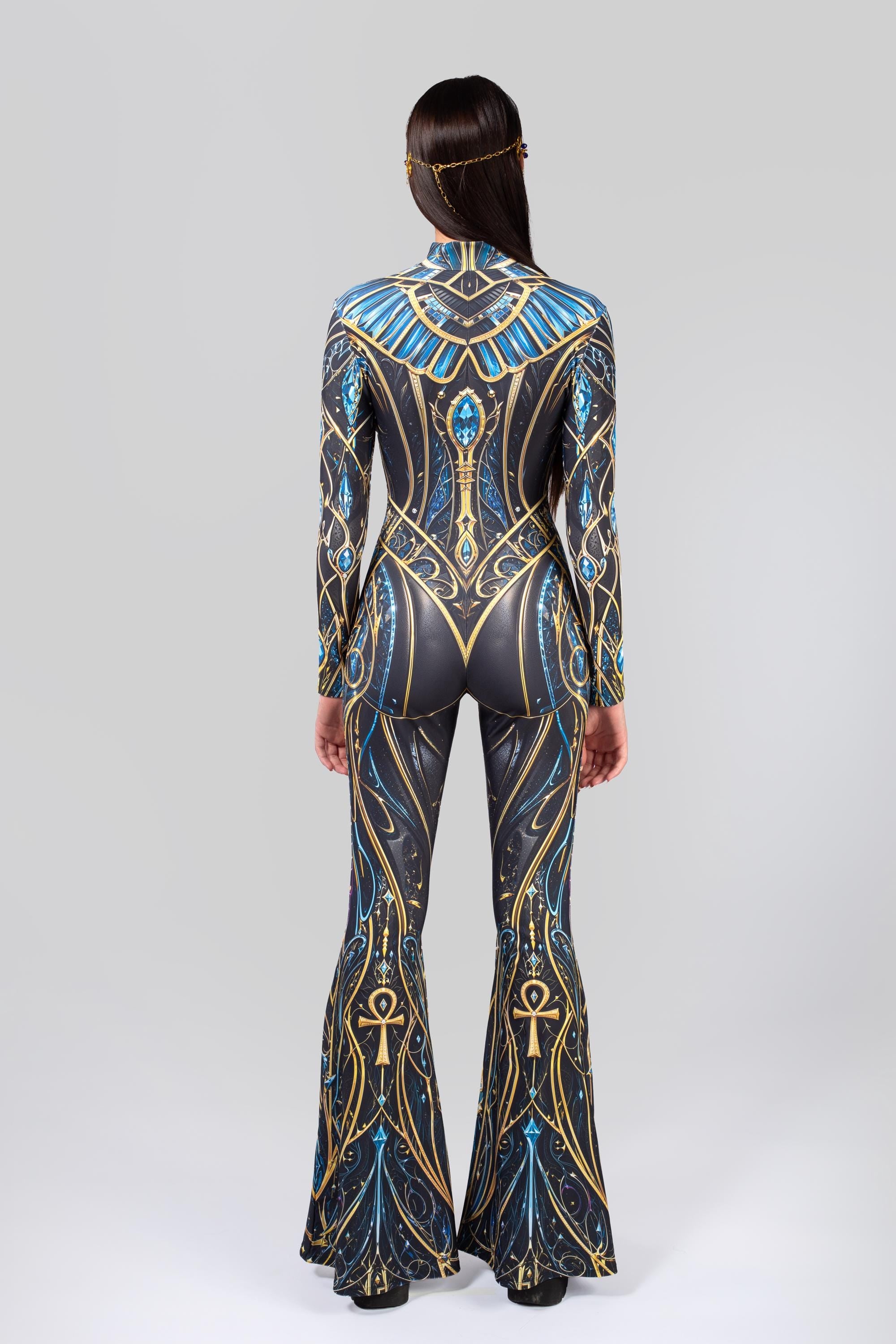BADINKA Women Cursed Royalty Bell Bottom Costume