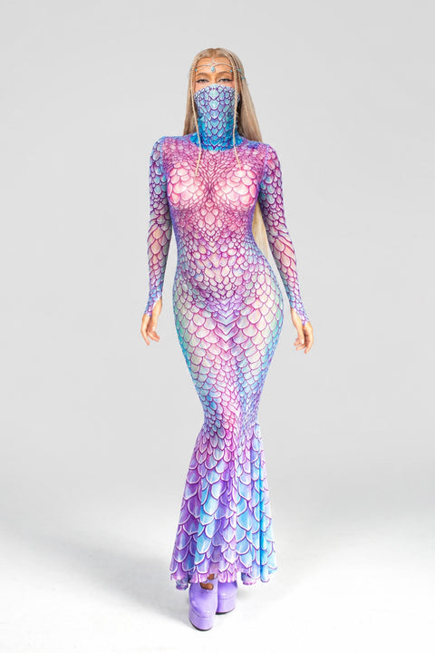 Drown In Me High Neck Dress
