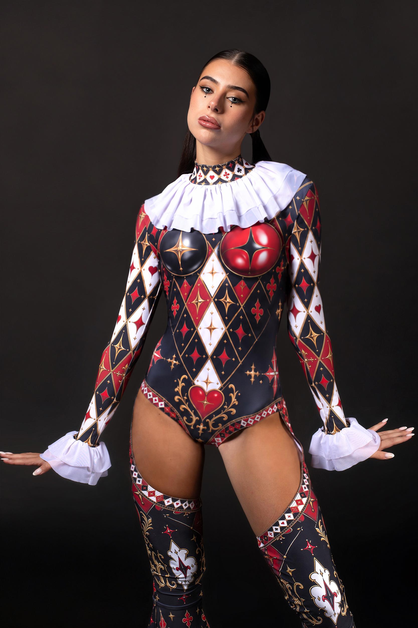 BADINKA Fool Around Ruffled Collar Catsuit
