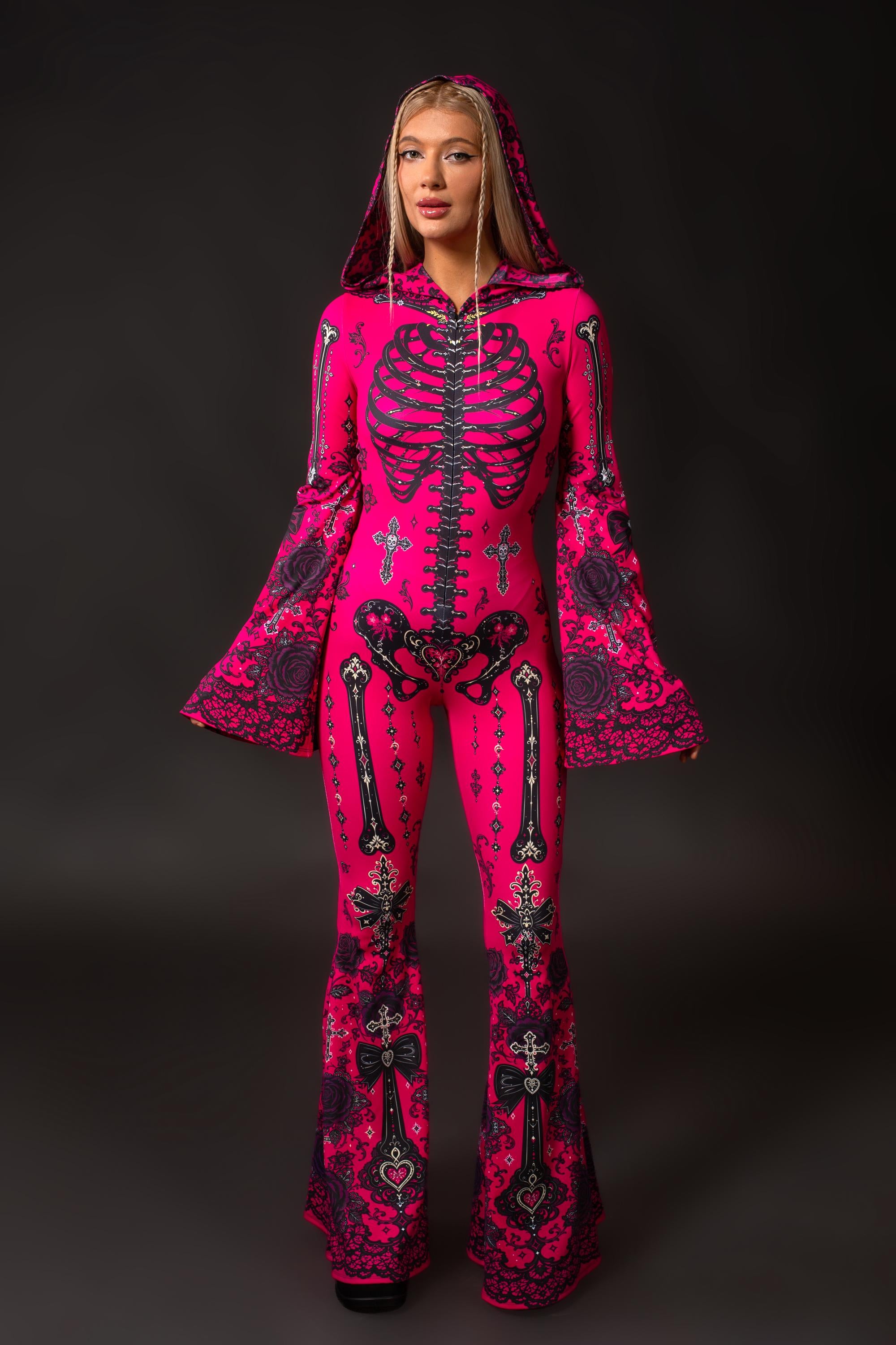 BADINKA Hot to Rot Flared Hooded Catsuit Halloween