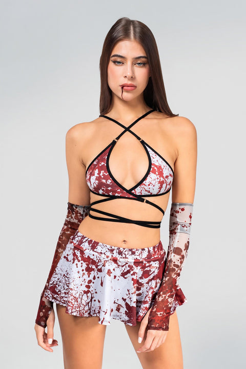 No Alibi Wrapped Triangle Top