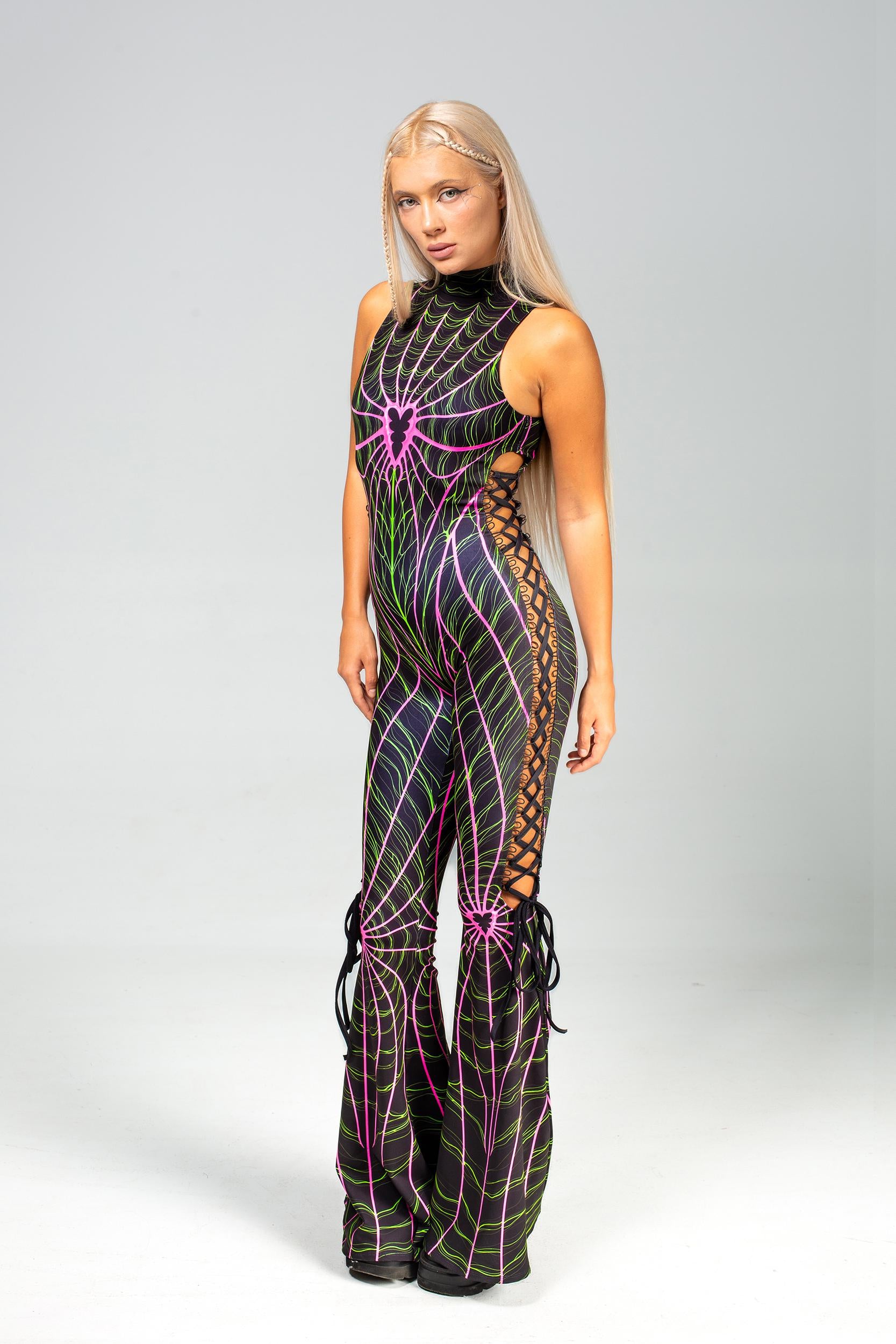 BADINKA Women Venomous Flirt Side Lace Jumpsuit
