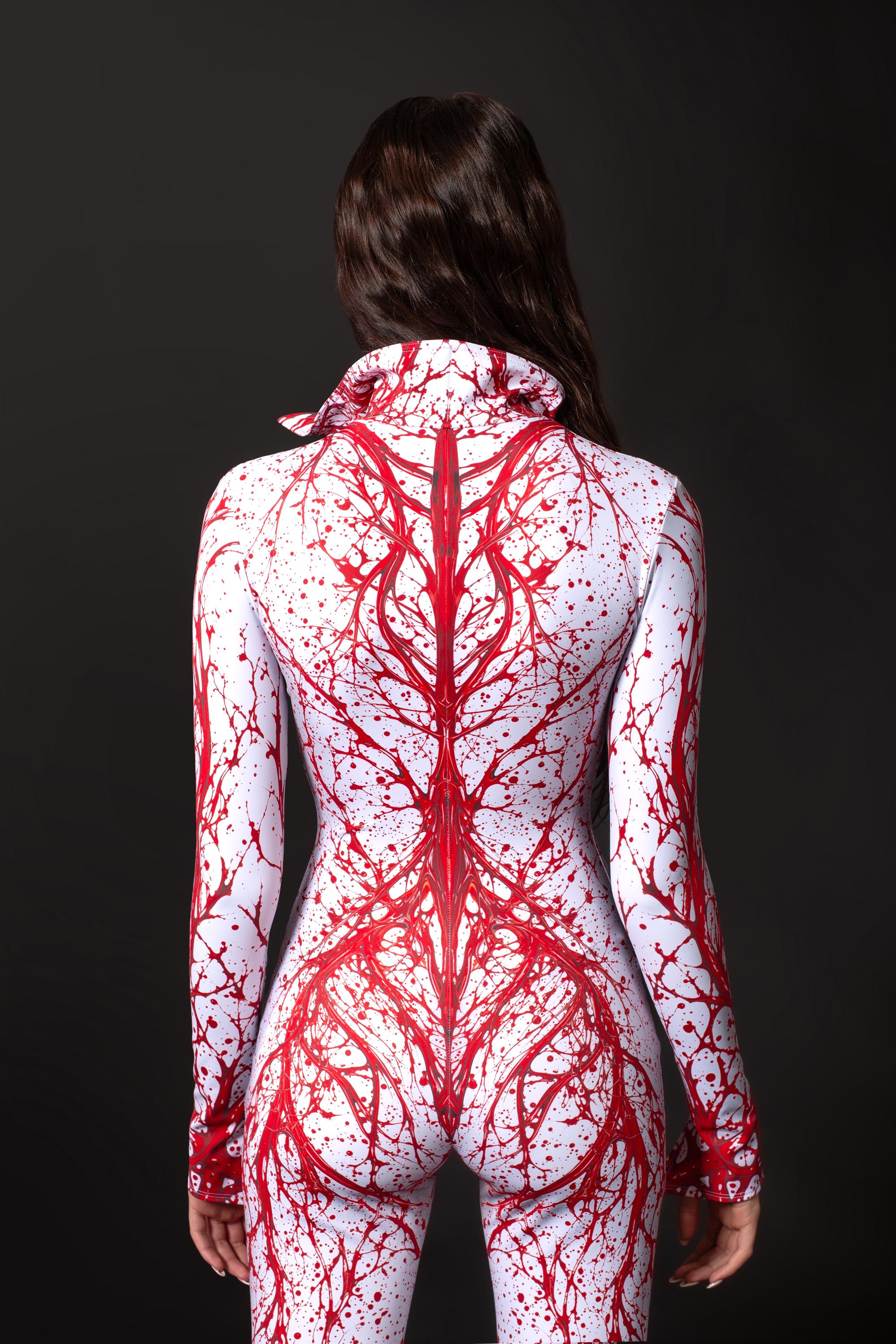 BADINKA Bloodlined High Collar Costume Red, white