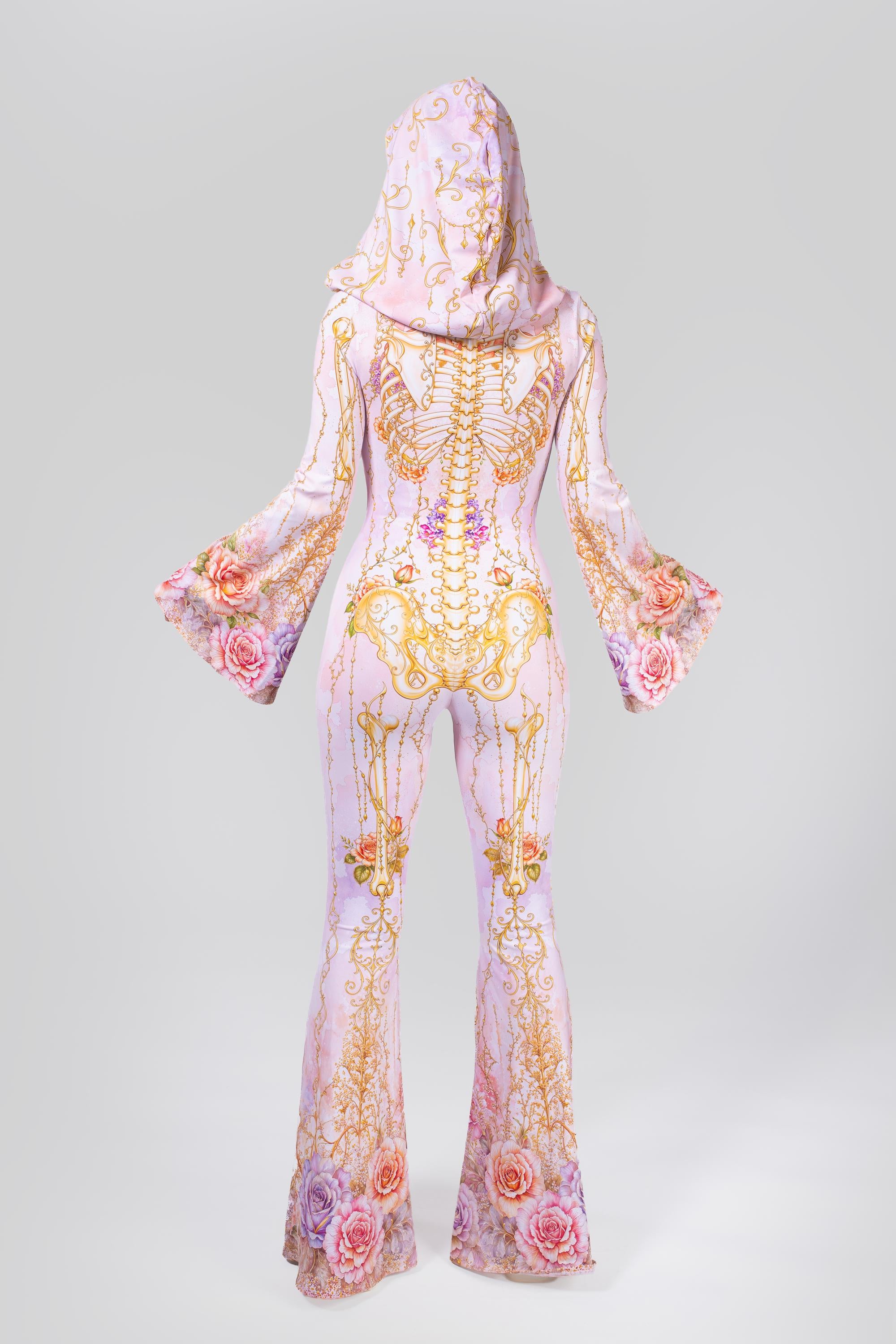 BADINKA Dead Romantic Flared Hooded Catsuit Spandex