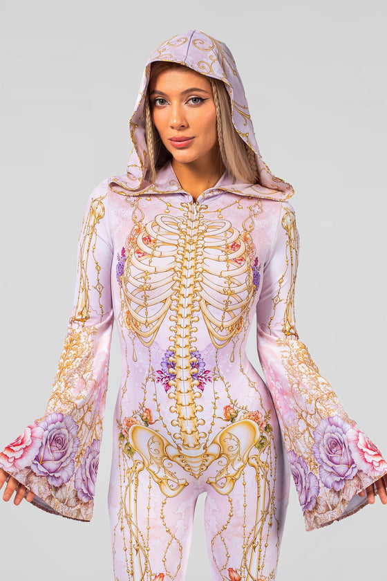 Dead Romantic Flared Hooded Catsuit