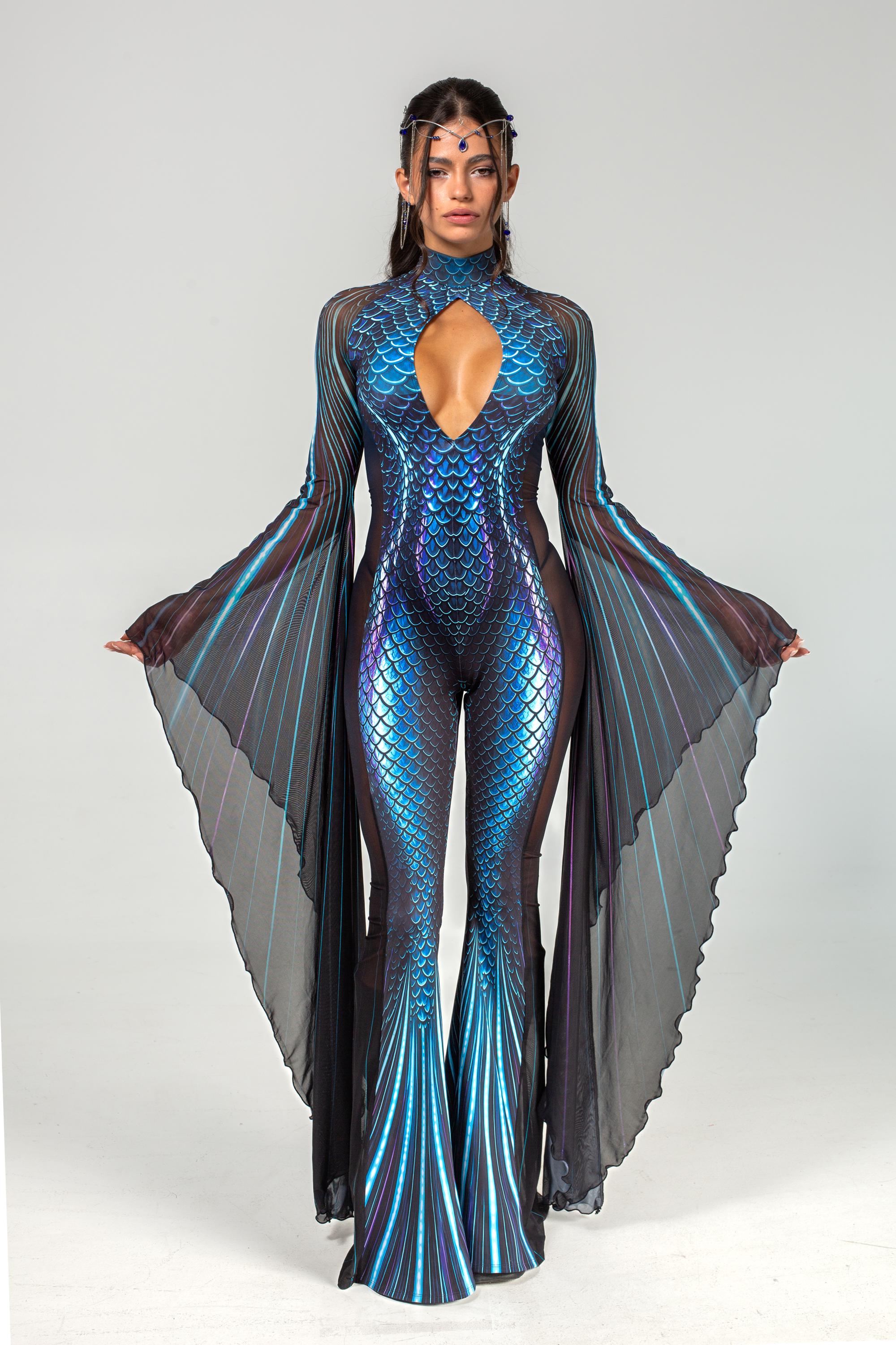 BADINKA Women Deep Instinct Keyhole Veil Catsuit