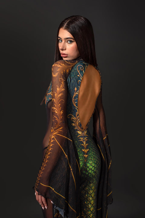 Divine Affair Keyhole Veil Catsuit