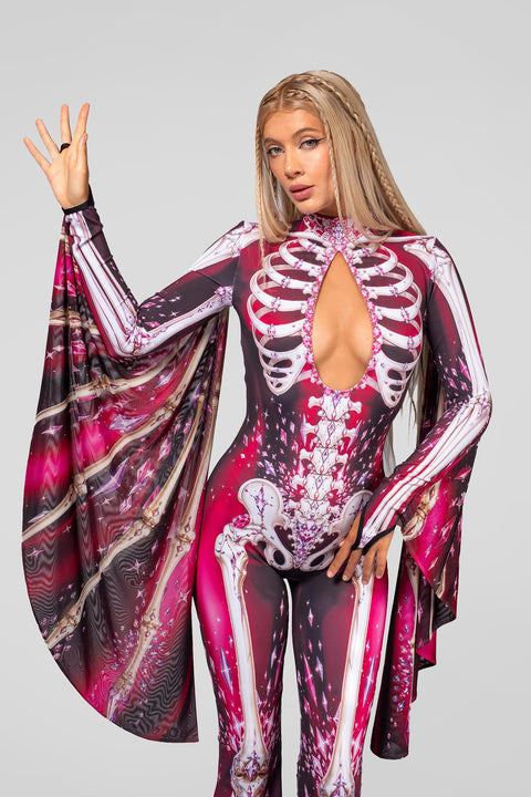 Gone But Gorgeous Flared Winged Catsuit