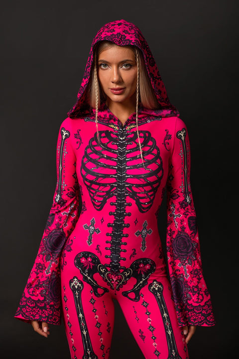 Hot to Rot Flared Hooded Catsuit