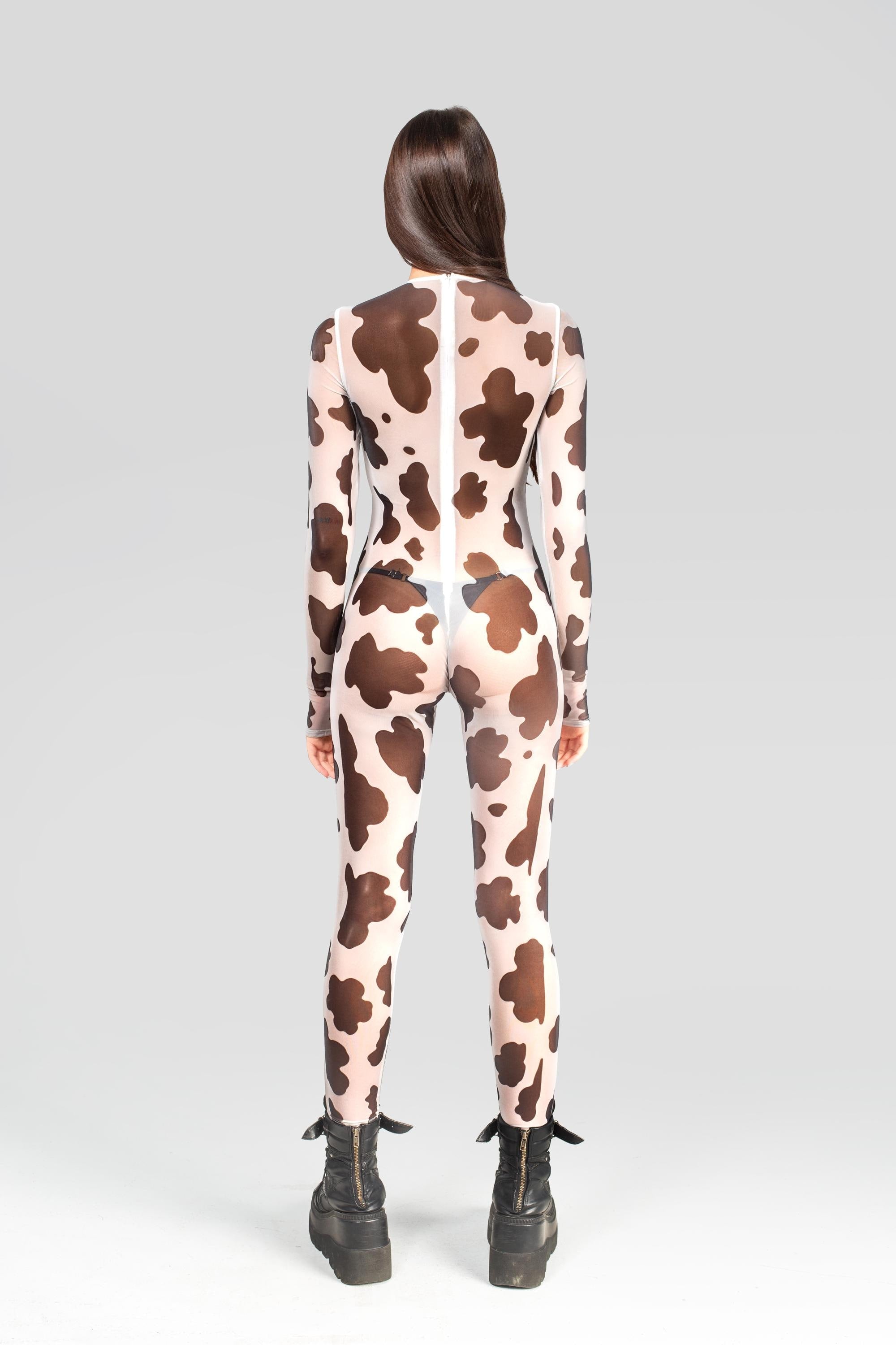 BADINKA Women Milk Me Lace Up Catsuit