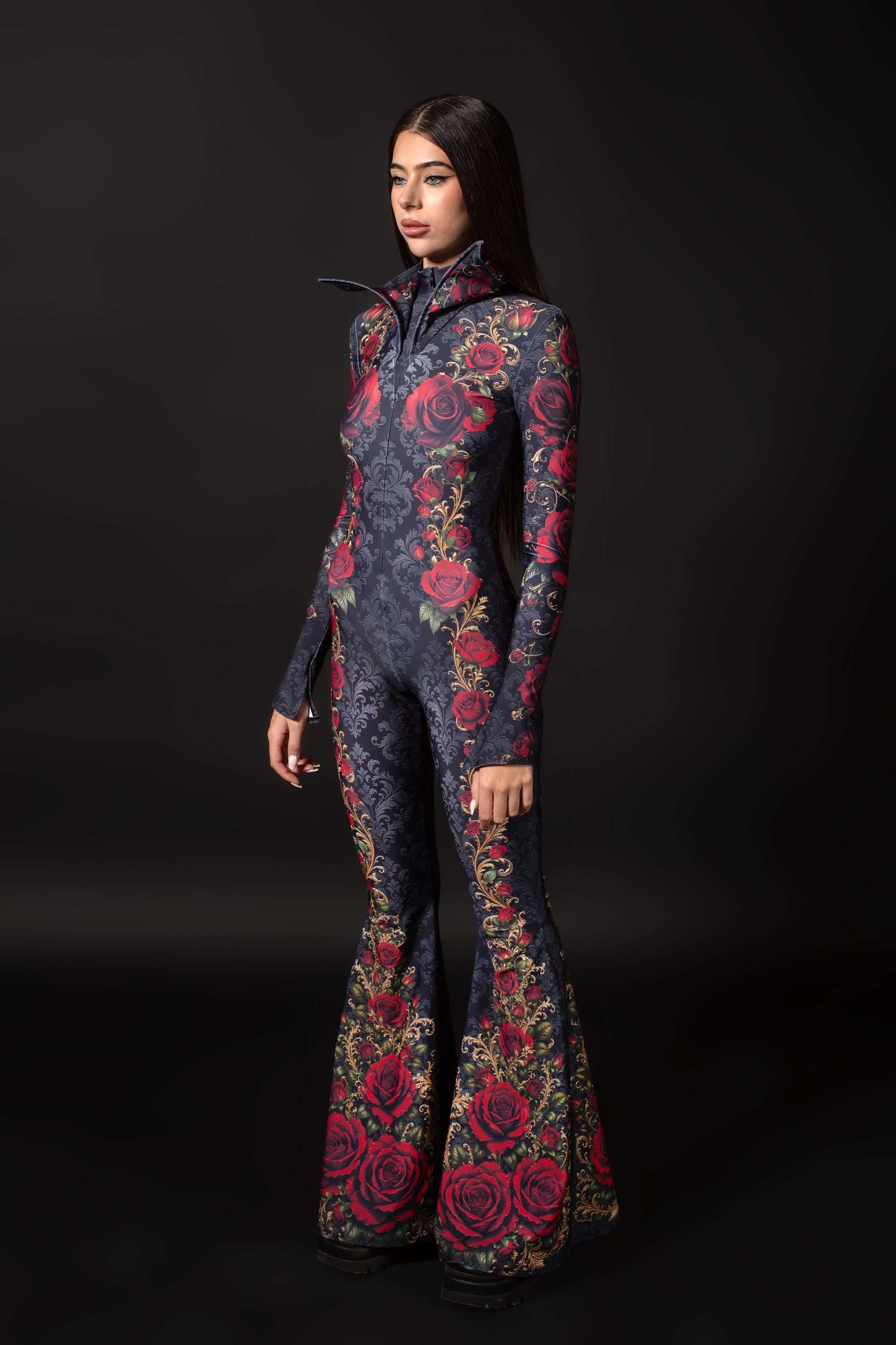 BADINKA Roses & Ruin High Collar Costume Spandex