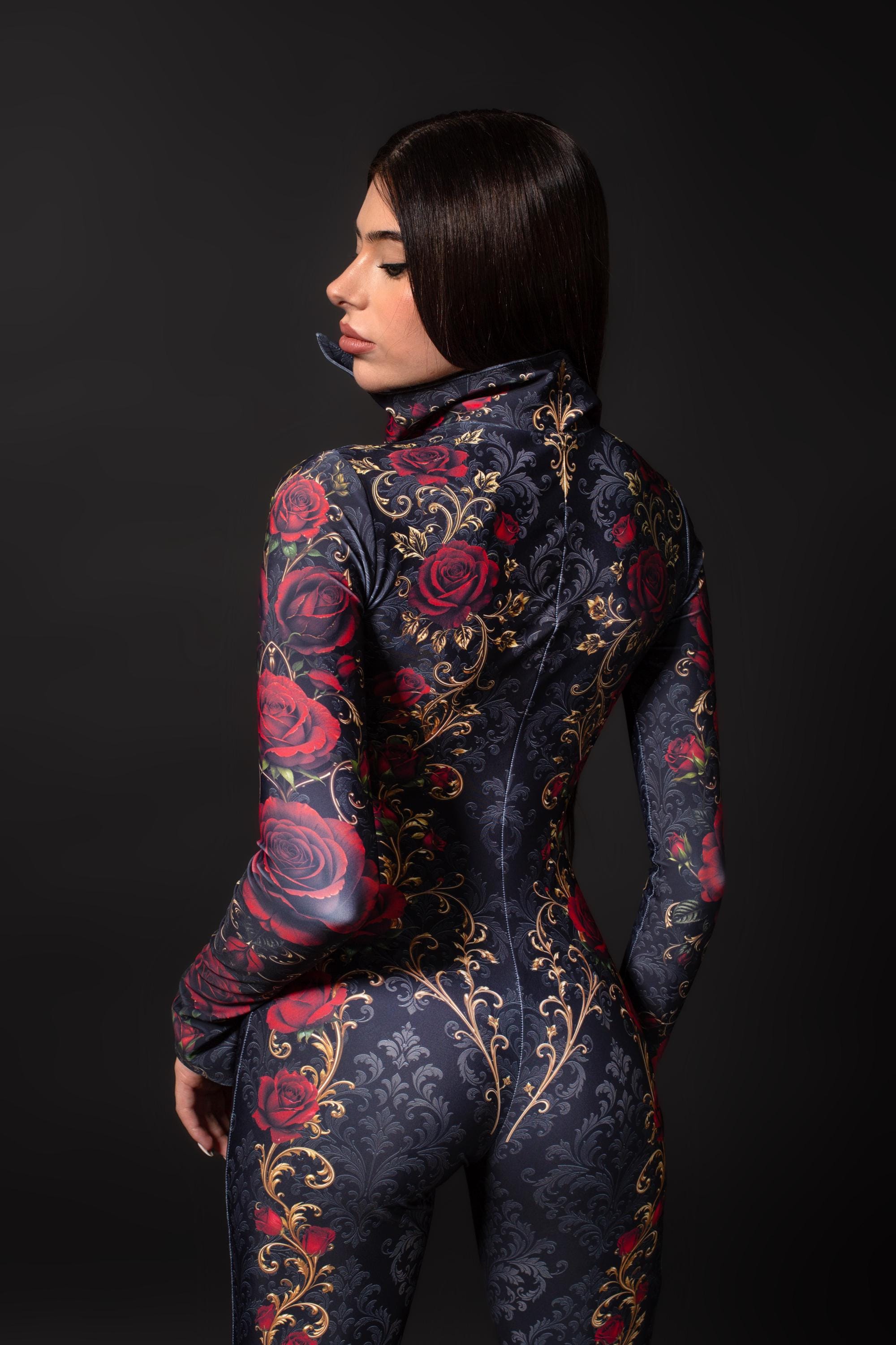 BADINKA Roses & Ruin High Collar Costume Black