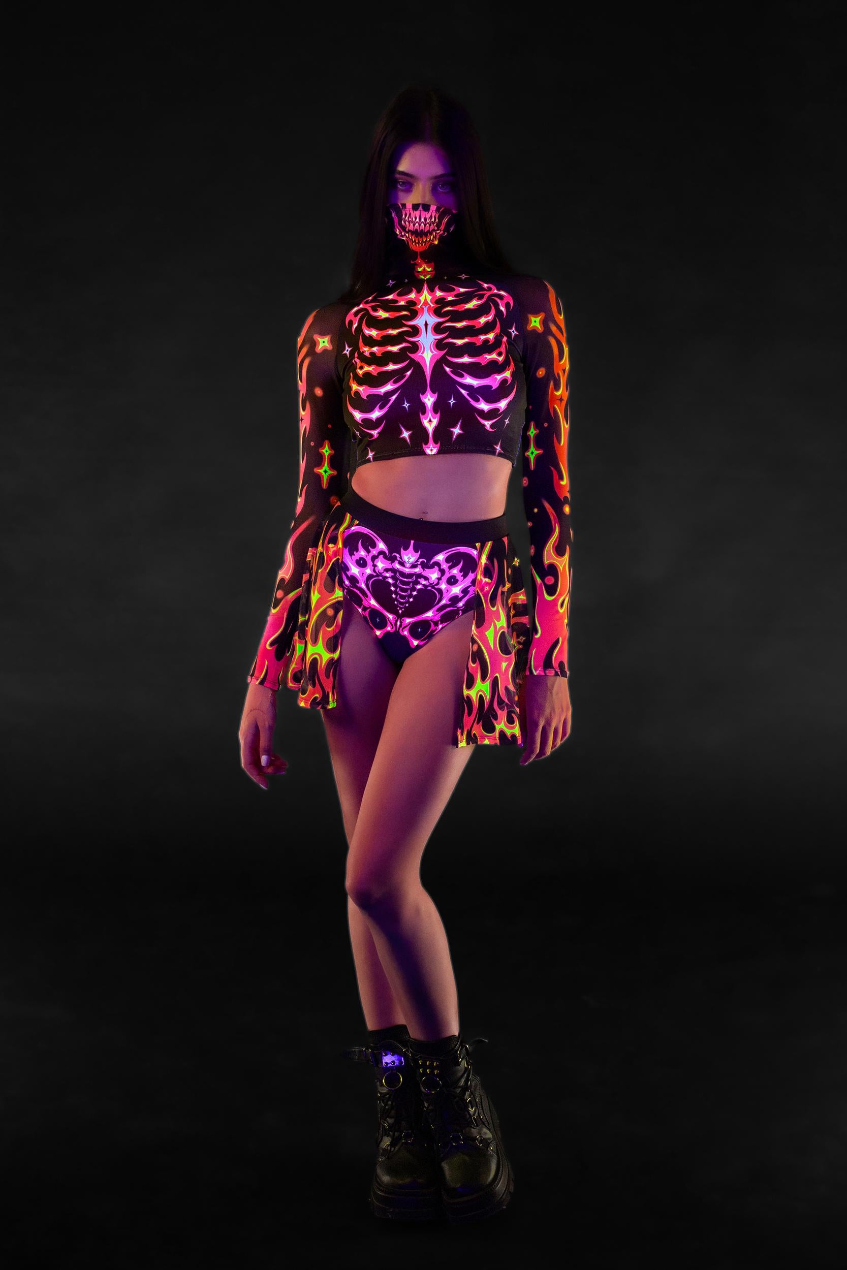 BADINKA Pretty Dead Open Skirt Bottoms Open-front, skort