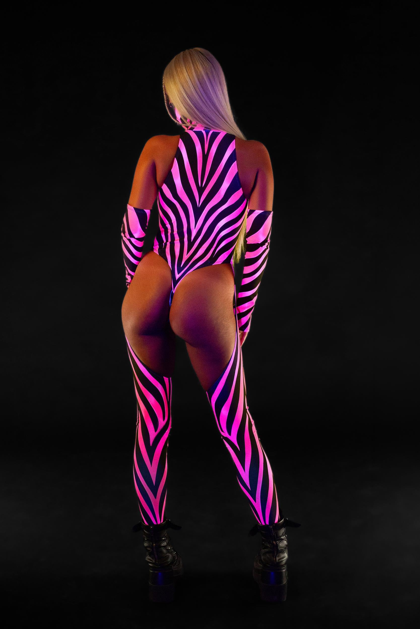 BADINKA Mind Trap Cut-Out Catsuit Neon, spandex