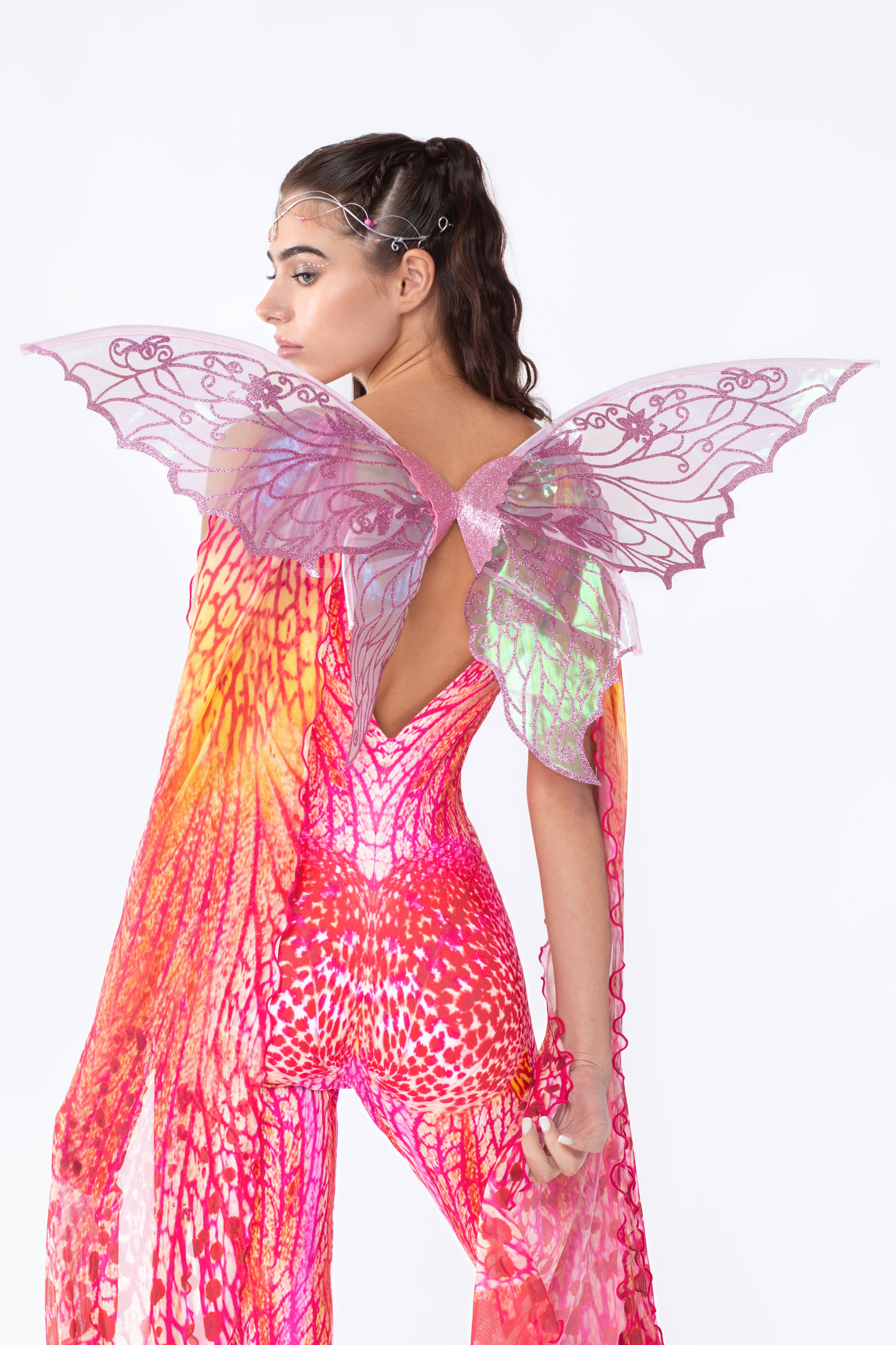 Pink Glitter Fairy Wings