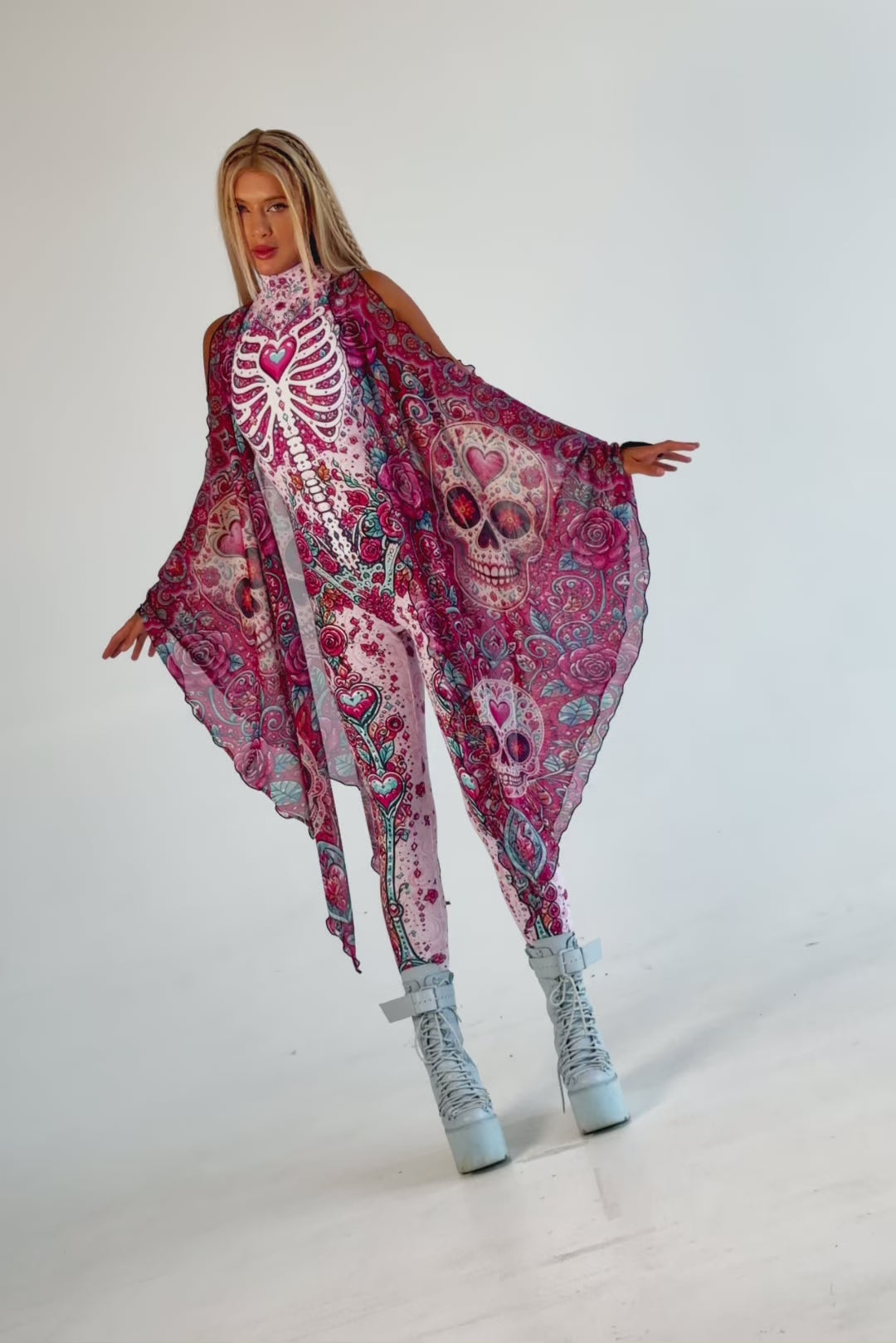 BADINKA Sweet Afterlife Slit Sleeve Catsuit Bare-back