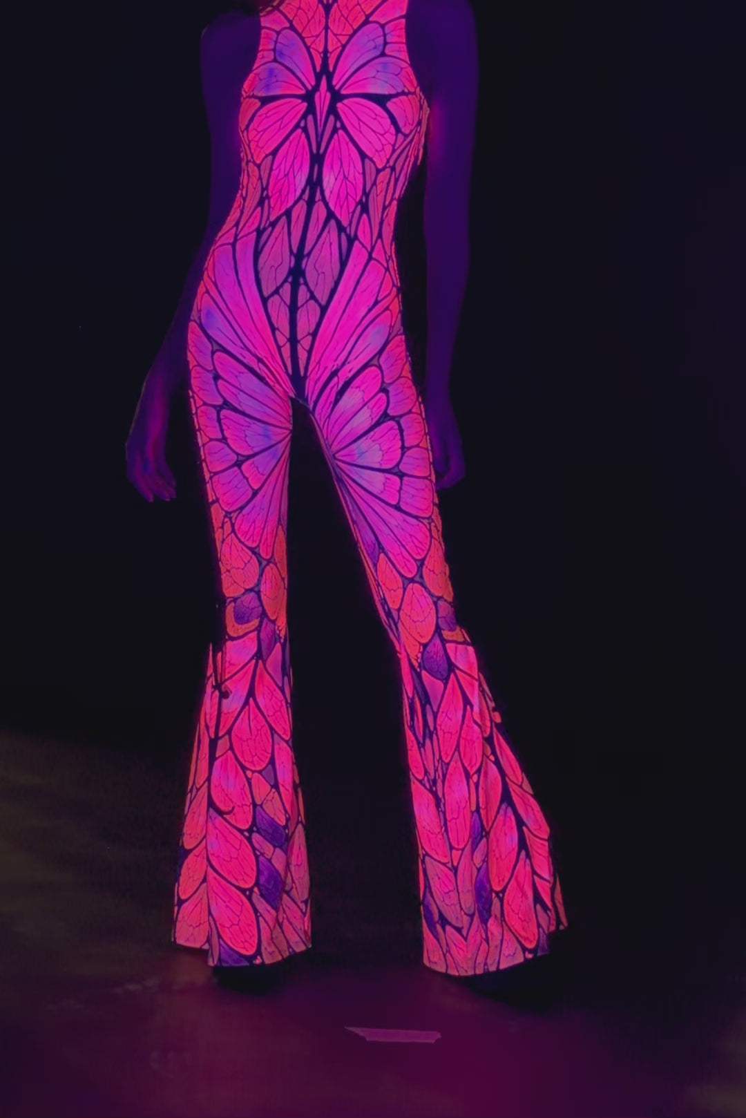 BADINKA Flutter Me Side Lace Jumpsuit Bell-bottoms, lace-up