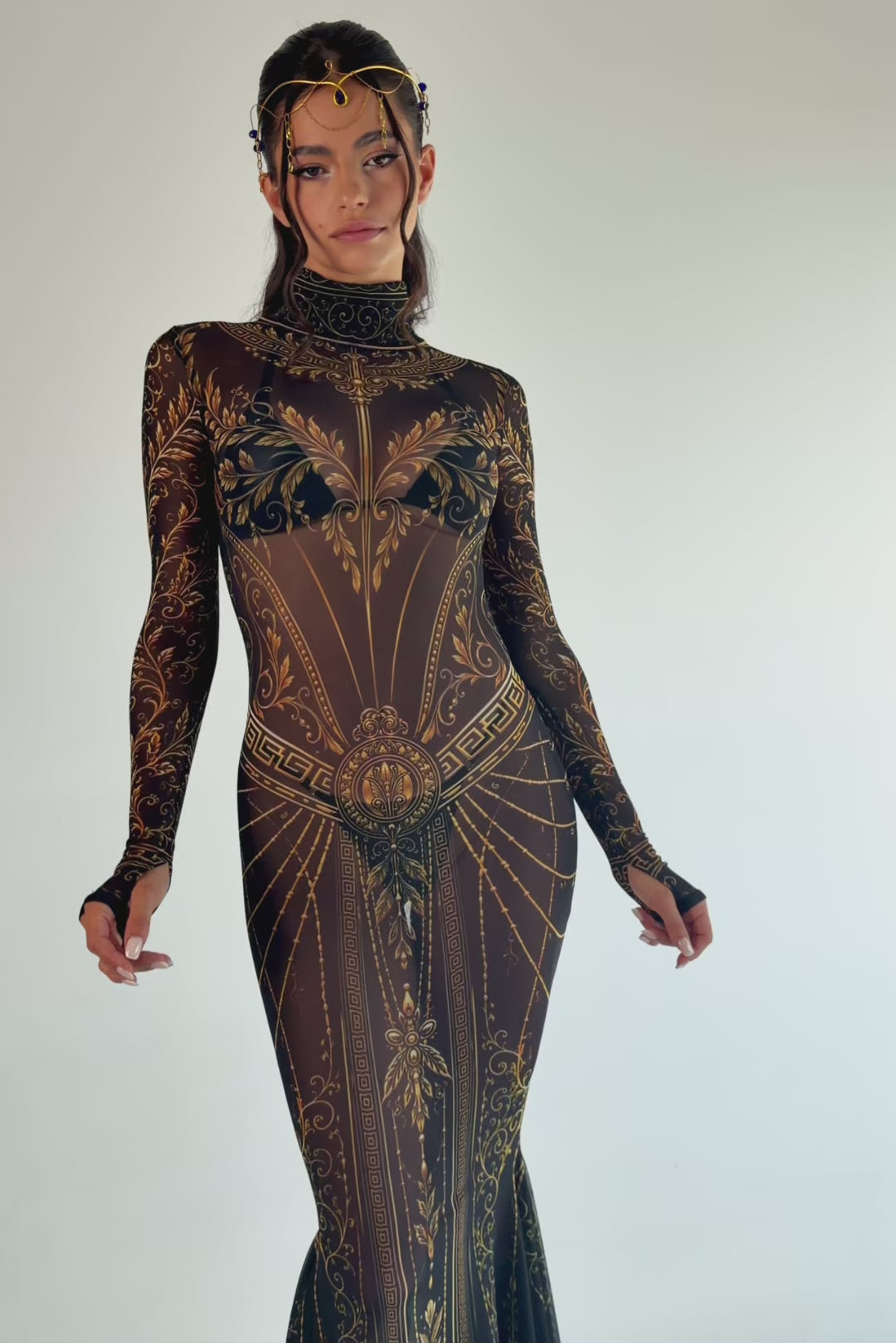 BADINKA Divine Vice High Neck Dress Goddess
