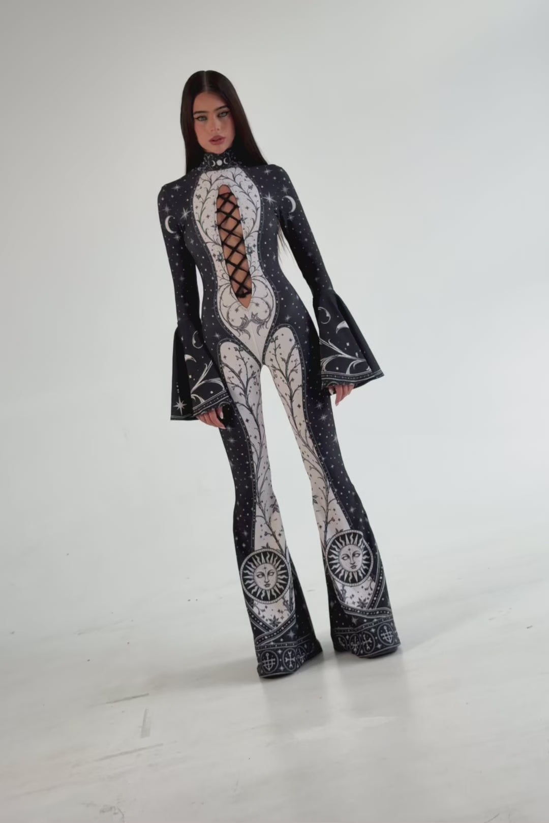 BADINKA Under a Spell	Laced Up Catsuit Cut-out, lace-up