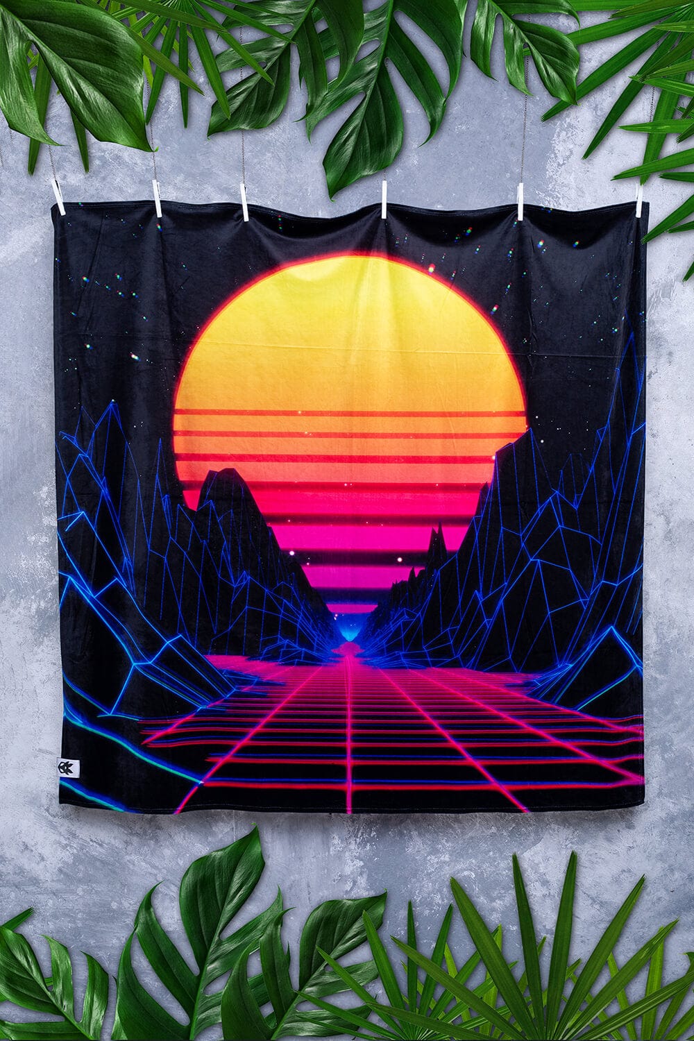 Synthwave Sunset XXL Towel - BADINKA