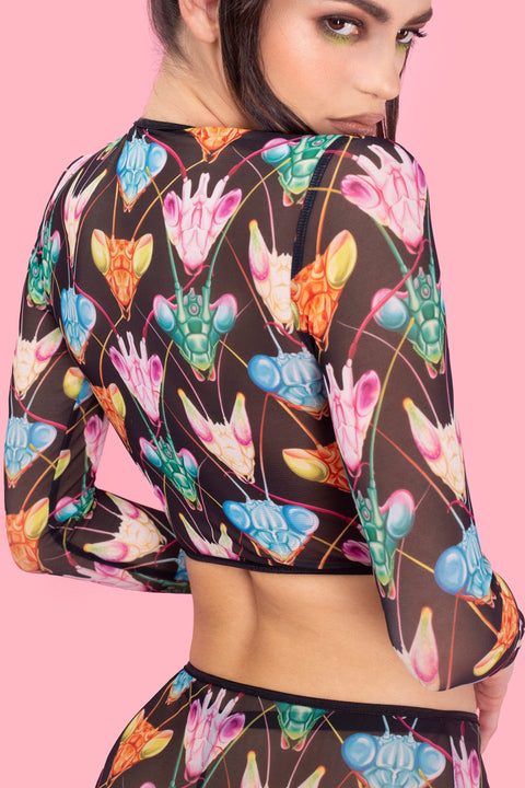 Maneater Mesh Cutout Top