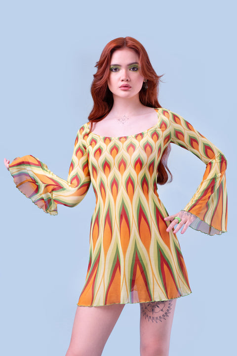 Mellow Mesh Mini Dress