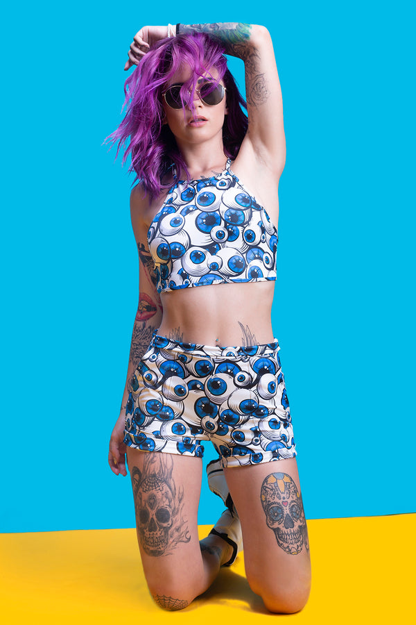 Eyeballz Blaue Shorts