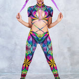 Unlikely Jungle Strapped Full Bodysuit