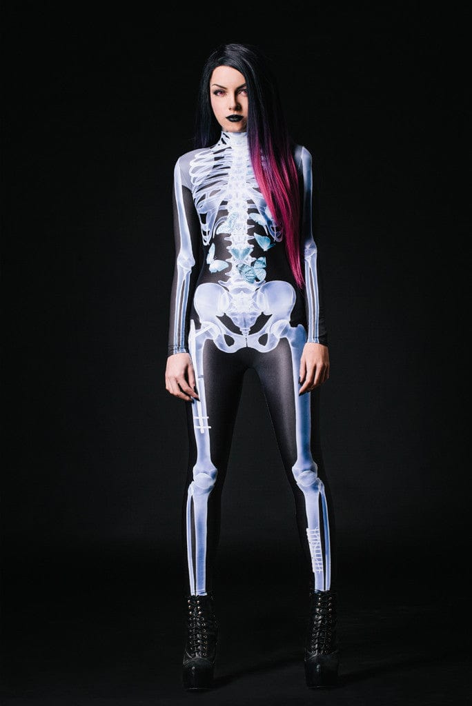 X-Ray Skeleton Costume Bodysuit >> BADINKA