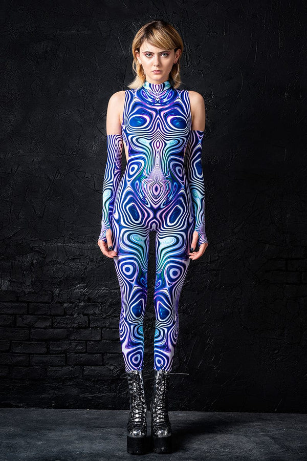 Lila Flüssig-Catsuit