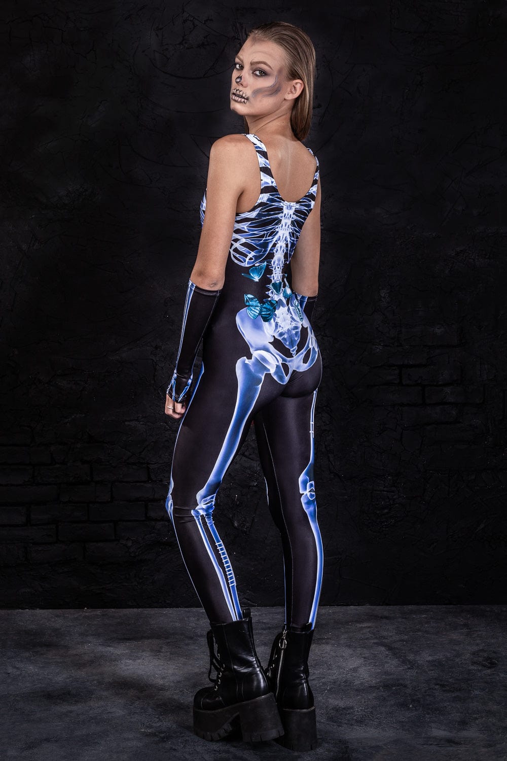 X-Ray Skeleton Catsuit Bodysuit >> BADINKA