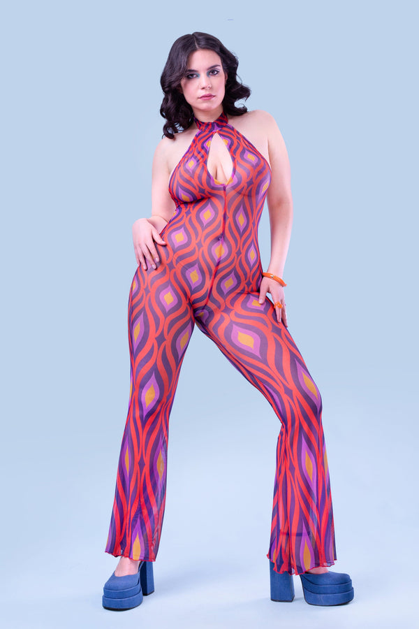 California Dreamin' Mesh Halter Romper