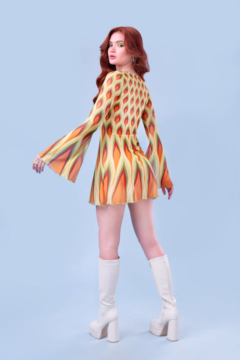 Mellow Mesh Mini Dress