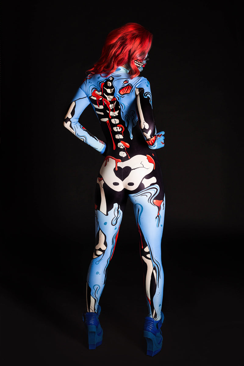 Blue Pop Art Costume Bodysuit >> BADINKA