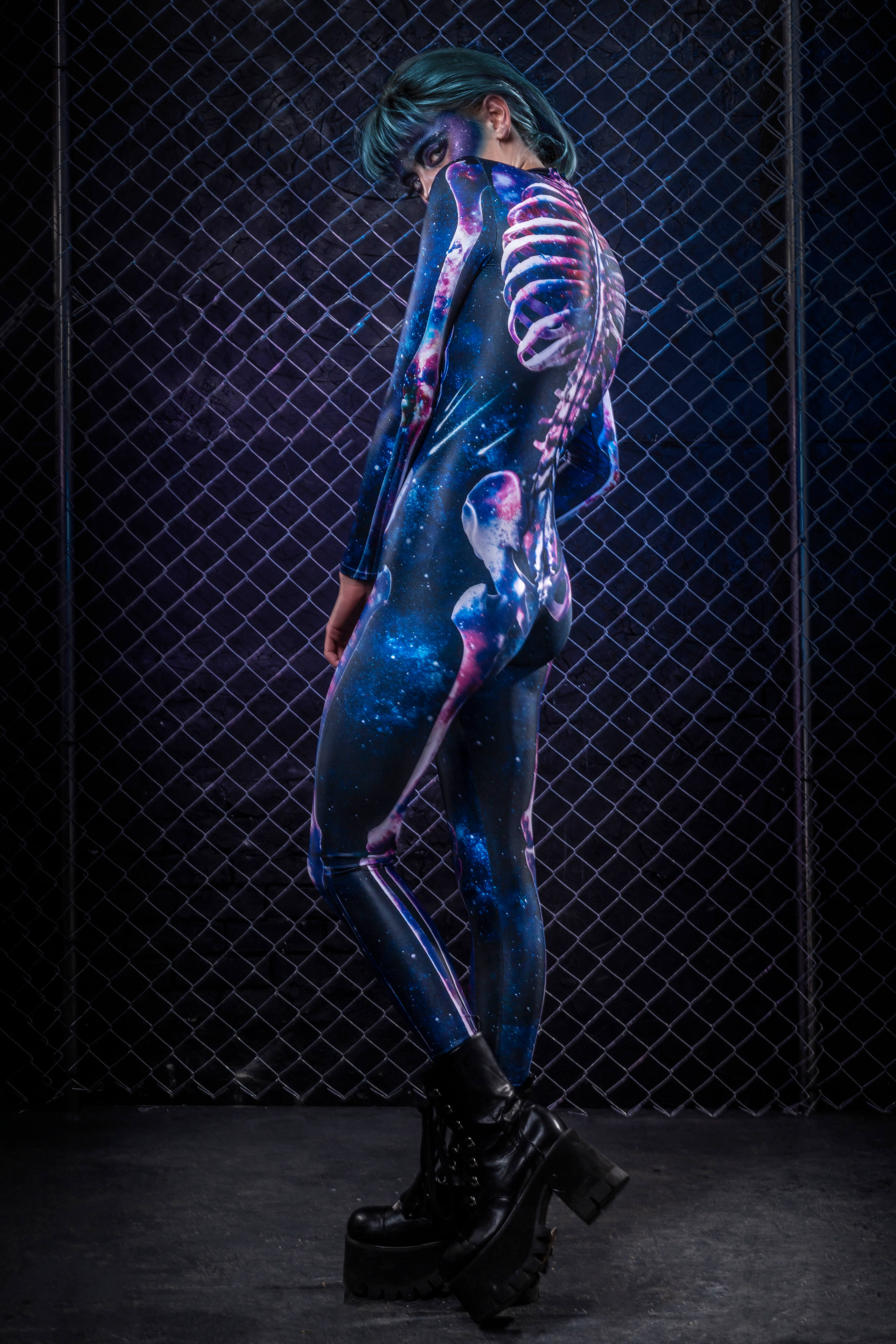 Nebula Skeleton Costume Bodysuit >> BADINKA
