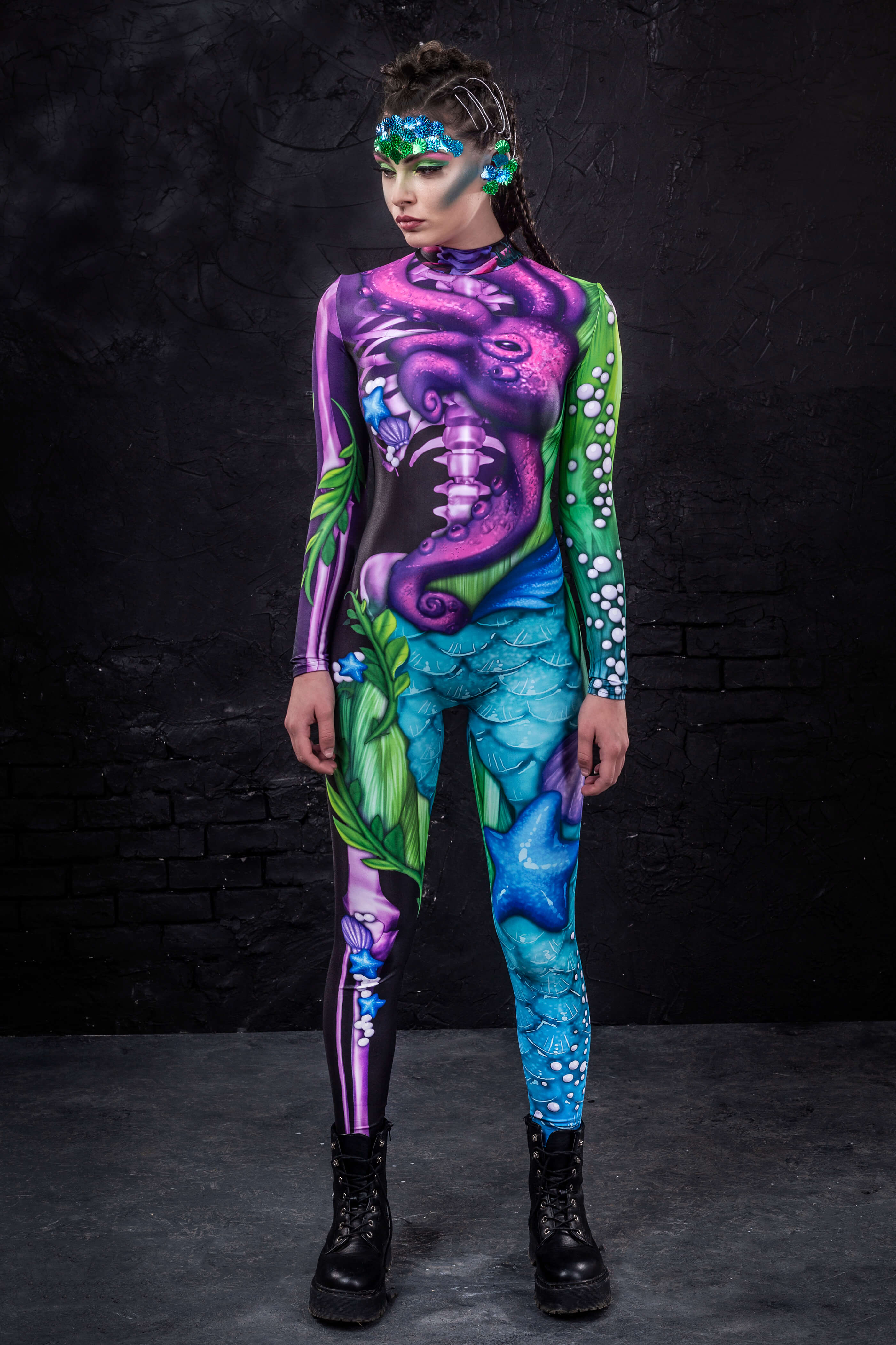 Enchanted Mermaid Costume Bodysuit >> BADINKA