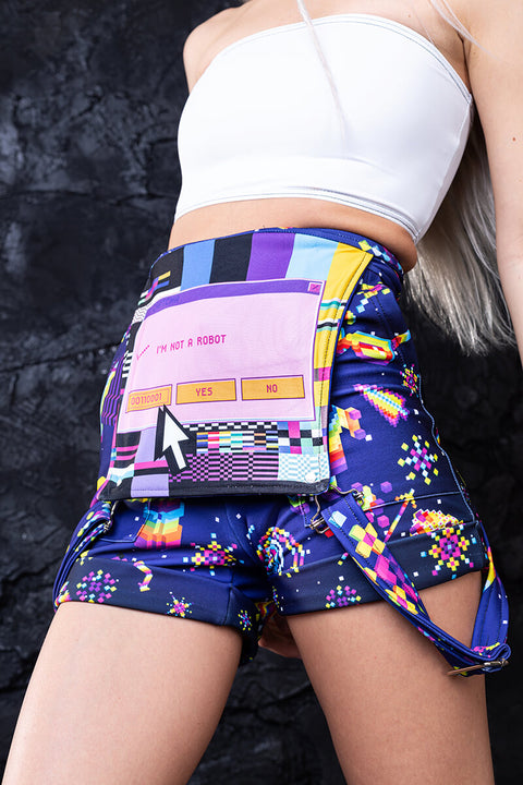 Kawaii Pixels Shorts Dungaree