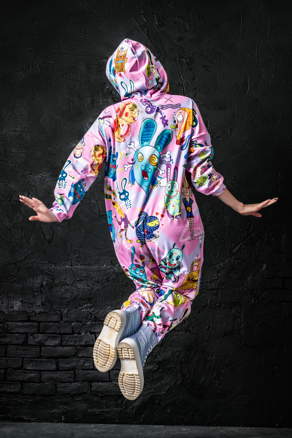 Rabbidelic Pink Onesie Onesies >> BADINKA