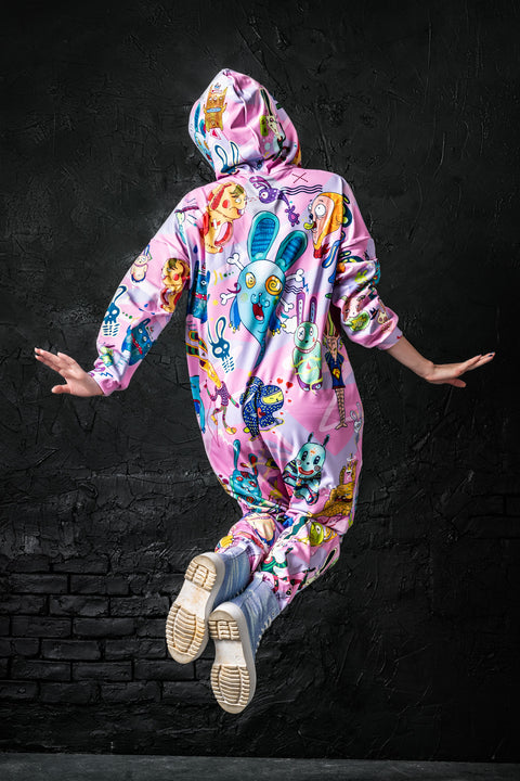 Rabbidelic Pink Onesie