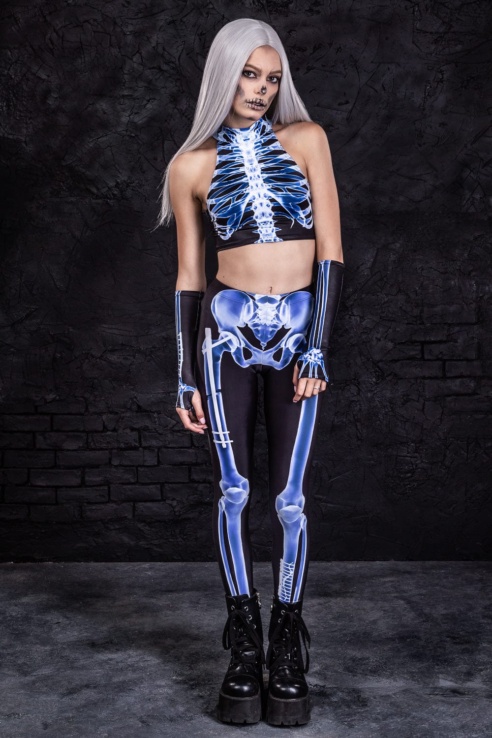 X-Ray Skeleton Leggings Leggings >> BADINKA