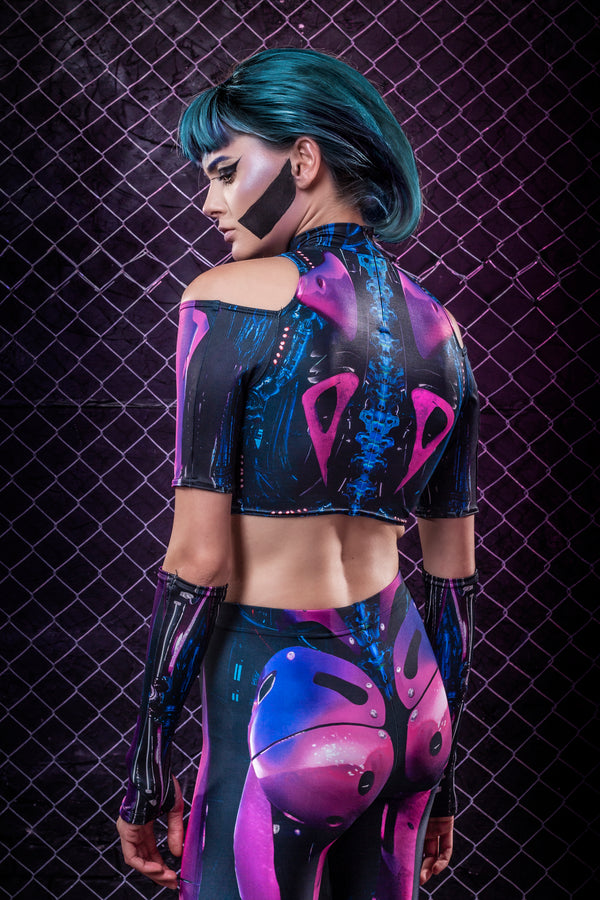Cyberware Android Magenta Kurzarm-Top-Set