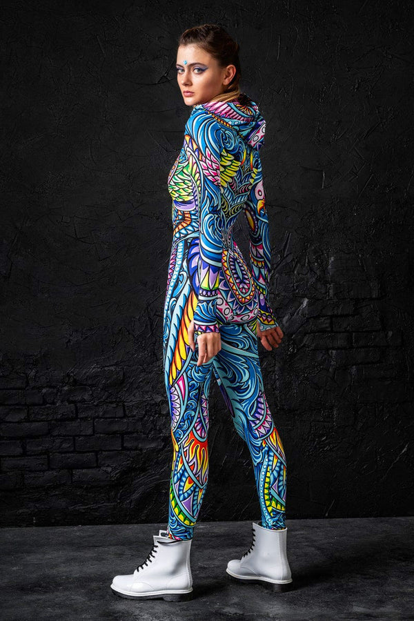 Cyan Birdy Fit Onesie
