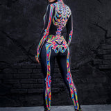 Rainbow Skeleton Costume