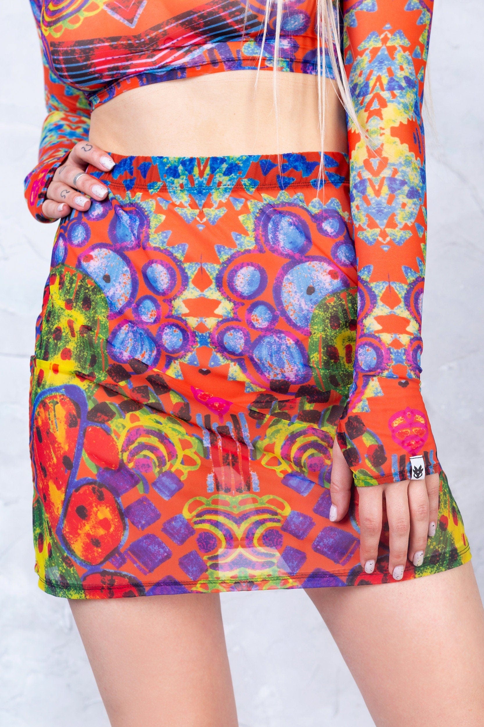 Tropical Punch Mesh Rave Skirt – BADINKA