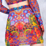 Tropical Punch Mesh Rave Skirt Set