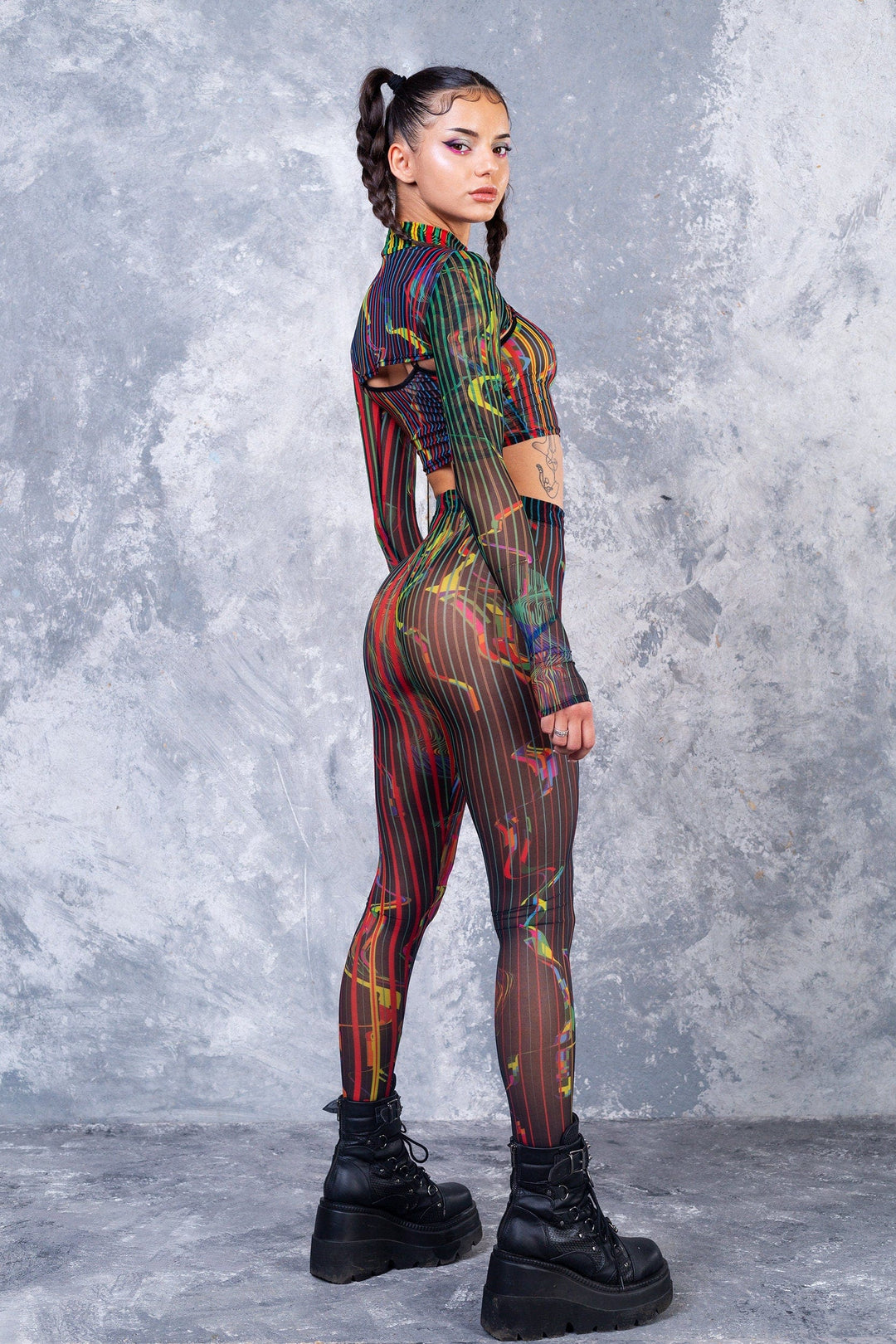 Vibeology Mesh 2 Piece Shrug Set