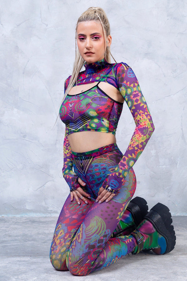 Vibeology Mesh 2-teiliger Shrug-Top
